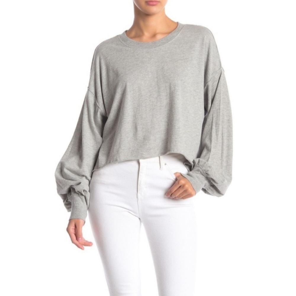 Free People / We The Free Denver Long Sleeve Tee Grey M